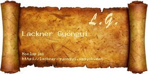 Lackner Gyöngyi névjegykártya